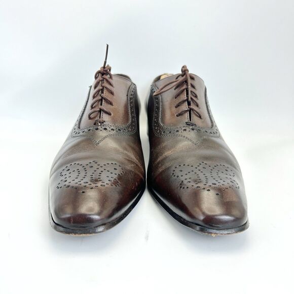 Messico Adelaide Oxford Dress Shoes Mens 11.5 Dark Brown Leather Brogue Casual main image 9